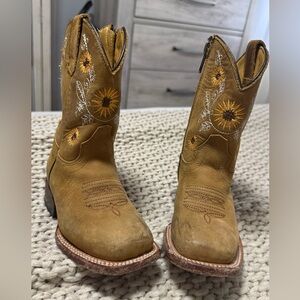 Sunflower Embroidered Cowboy Boots